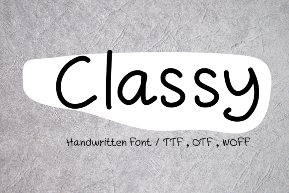 Classy: A Sweet Handwritten Font