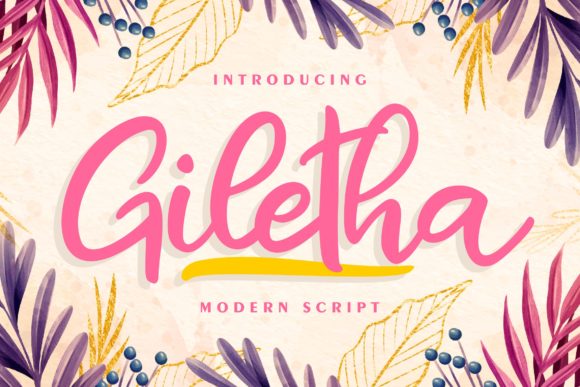Giletha: A Handwritten Font for Editorial Design