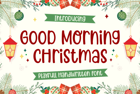 Good Morning Christmas Font for Festive Branding