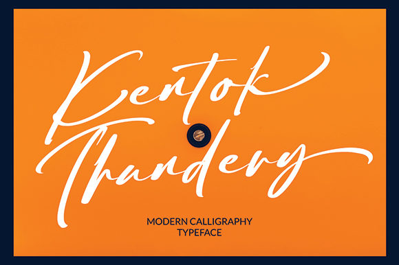 Kentok Thundery Font for Editorial Design