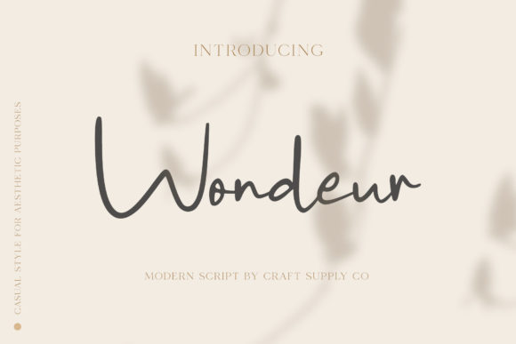 Wondeur: A Sweet Handwritten Font